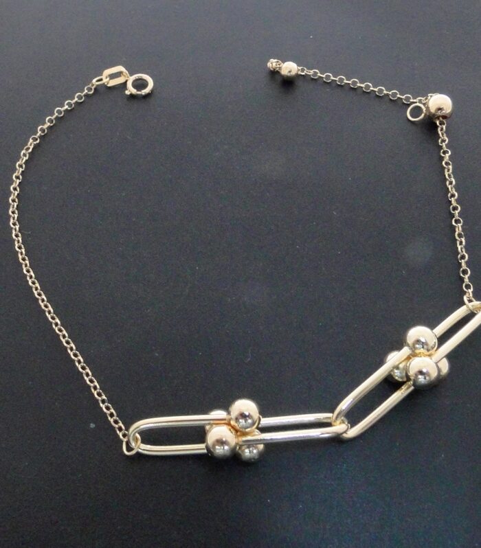 Pulseira Estilo Tiffany de Ouro Amarelo